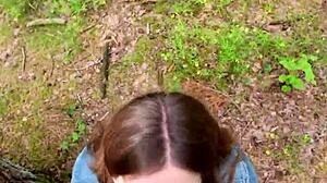 neighbors spot me sucking cock outdoors after home fuck and swallow