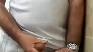 carvallini erupts huge sperm load from old man's handjob