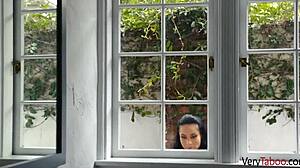 stepbrothers trap stepmom and take turns pounding her mature milf pussy