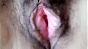 showing off my big hairy pussy before and after getting fucked would you fuck me