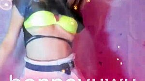 bonneyuwu shakes cute pigtails in sexy white skirt argentina dance 🔥💃