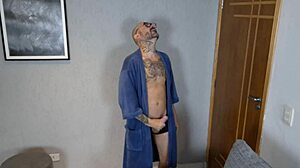 Pervy Old Man Gets Cock-Sucking Delivery Girl in Uniform