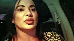 Fitness Milf Chugs Driver's Monster Cock In Car Blowjob