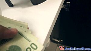 Teen Stepsis Takes Massive Facial Cum Blast