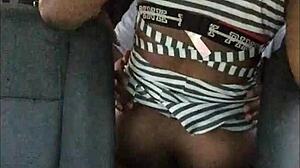 ebony milf's big tits and ass ripped clothes for hardcore car sex tape