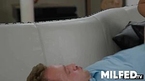 sneaky kitchen ride with smom-in-law turns messy fast