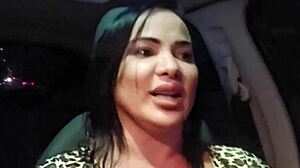 Fitness Milf Chugs Driver's Monster Cock In Car Blowjob