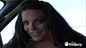 Cougar Victoria Valentino drains dick with expert suction