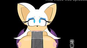 rouge sneaks shadow's big cock suck