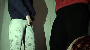 Skinny lesbian stepsister seduces me into homemade orgasm masturbation and cum play