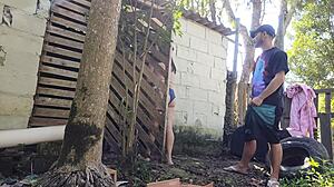 brazilian housewife alone gets rough pedreiro pounding after hubby leaves