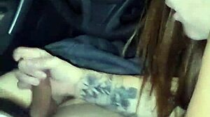 Married Young Wife Blows Driver Tit Cumshot