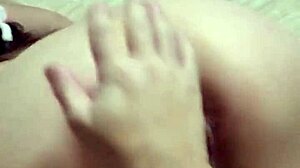 Submissive Blonde Licks Cum from Feet After Spanking Blowjob