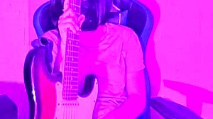 Emo rockera prostitute strips sexy in solo amateur teen softcore tease