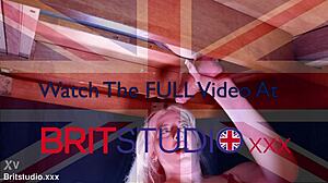 hot blonde milf hits milking table for deepthroat cum facial and swallow glory