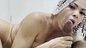 Pervy neighbor spies my big tits pussy and ass... now he pounds them raw!