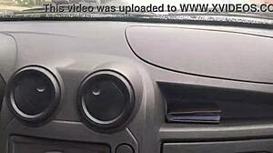 Neighbor's Wife Pays Uber Ride with Deepthroat Sloppy Car Blowjob Swallow