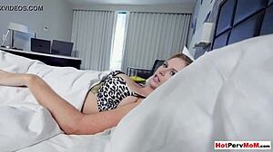 STEPMOM WAKES STEPSON FOR BUSTY MILF FUCK!