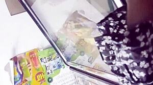 secret upskirt glimpse while shopping in store