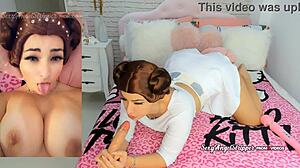 Princess Leia Cosplay Offers Teasing Jerk Off Instructions Ahegao Faces And Subtle Ass Play