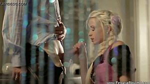 german milf sneaks voyeur blowjob craving cum in cfnm tease