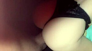 young skinny girl first anal doggystyle pov thick cock perfect black panties ass