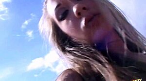 Gaping Dirty Blonde Ass Doggystyle Then Feeding Her Anal Creampie