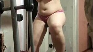 Cock Slams Pussy Naked Young Whore Treadmill Fuck