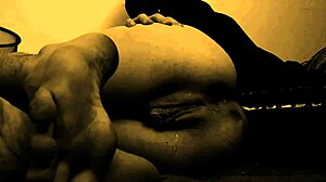 Erotic Solo Masturbation with Wet Hairy Pussy and Huge Dildo Anal