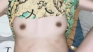 Young pregnant asian wife gets creampied by coworker in her bedroom kost while milky tits bounce