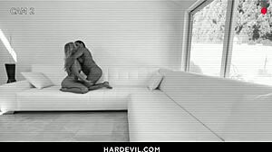 Double down on brunette latina's big tits and bubble butt in interracial group!