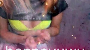 bonneyuwu shakes cute pigtails in sexy white skirt argentina dance 🔥💃