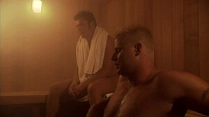 shapely gym babe moans through sauna doggystyle after intense training