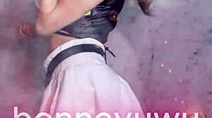 bonneyuwu shakes cute pigtails in sexy white skirt argentina dance 🔥💃