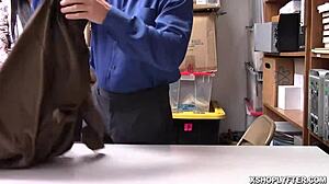 her massive tits drive me wild as the lp officer enjoys every bounce on this hot shoplifter