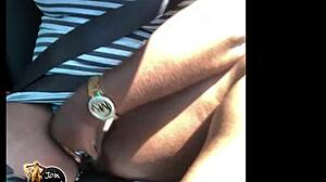 ebony milf's big tits and ass ripped clothes for hardcore car sex tape