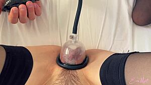 eva myst pumps pussy first time explodes in hard orgasm