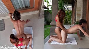 a day in paradise she facesits him to orgasm then prostate massages for dinner pure pleasure