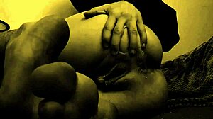 Erotic Solo Masturbation with Wet Hairy Pussy and Huge Dildo Anal