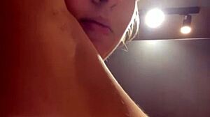 Shaved BBW Fingers Pussy to Extreme Public Orgasm