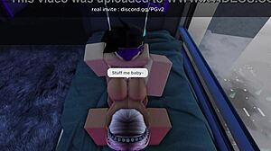 Blonde Roblox Teen Fucks College Dude Hard in Game