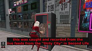 a shemale drags a girl into the slut vendor gloryhole on second life webcam