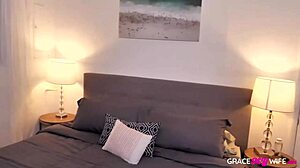 Blindfolded Kiara Edwards Swings Wife Boobs Riding Monster Cock First Time Cumshot