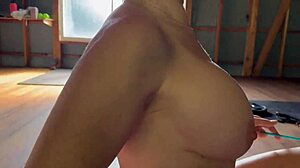 Naked Housewife Workout Flaunts Silky Skin Big Tits Round Ass