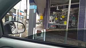 Neighbor's Wife Pays Uber Ride with Deepthroat Sloppy Car Blowjob Swallow