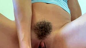 Petite Hairy Girl Next Door Rides Toy to Multiple Screaming Orgasms