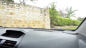 Melany latina y colombianas calientes follan por lavado de autos