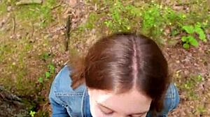 neighbors spot me sucking cock outdoors after home fuck and swallow