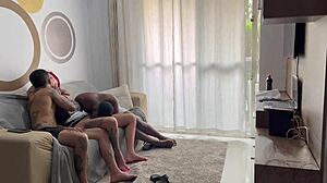 maid bends over for deep anal and pussy pounding by big cock