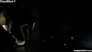 use anything to drain that gloryhole cum onto tongue and swallow